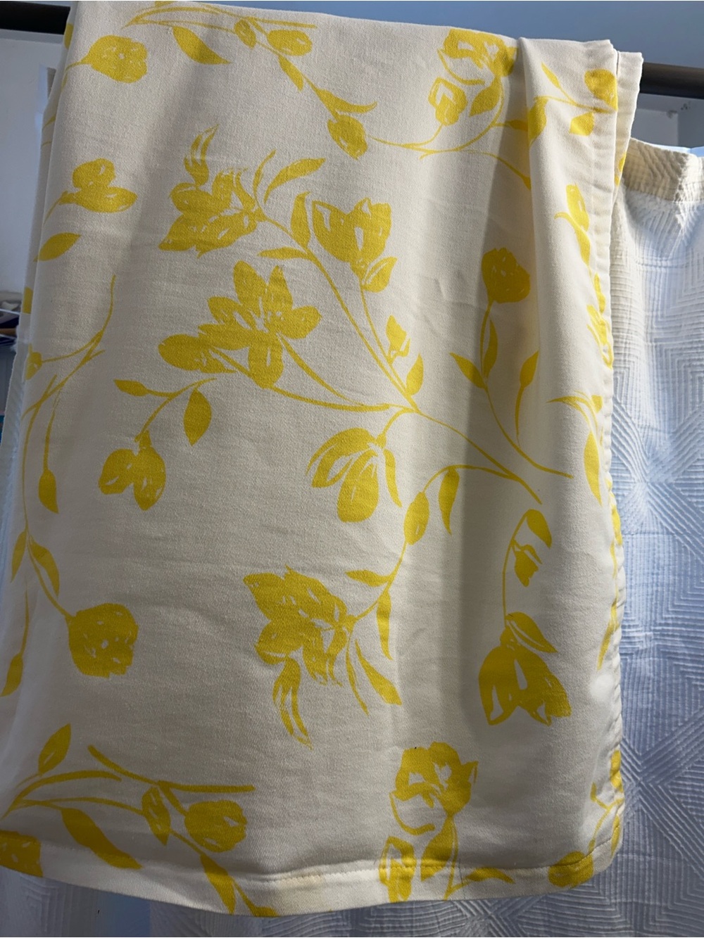 kate spade Yellow Floral Print Shower Curtain
